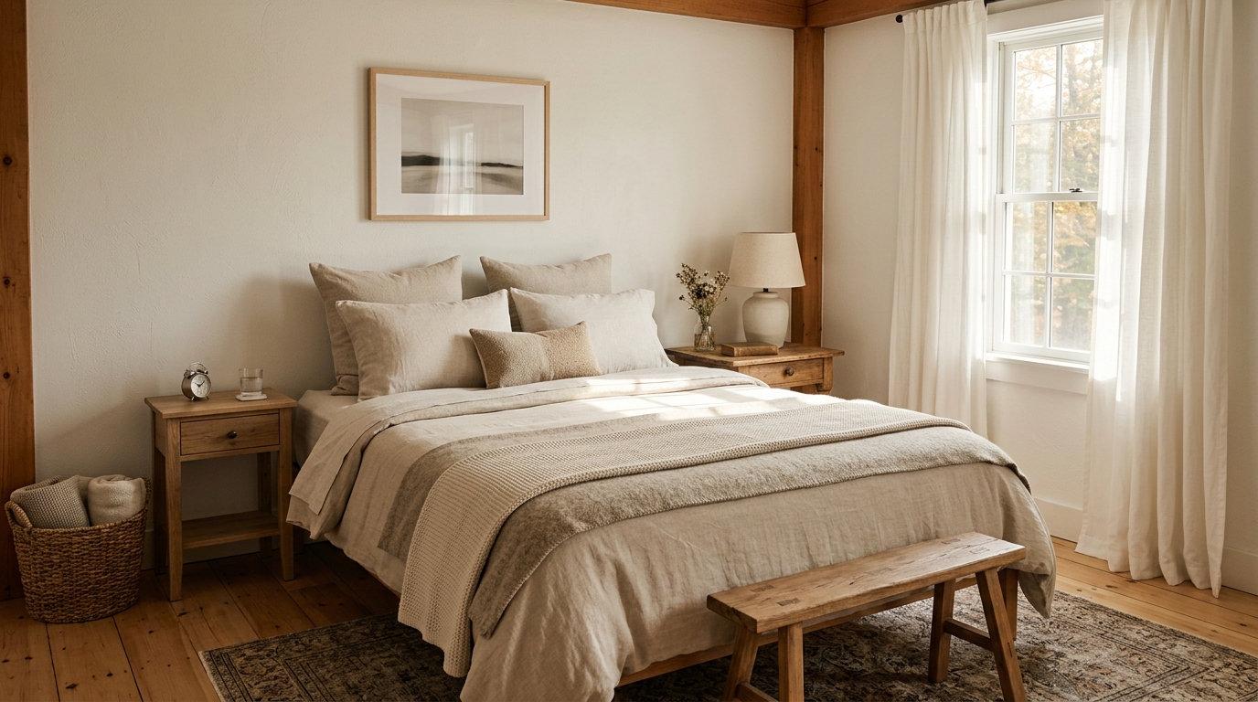 Interno accogliente di una camera da letto per B&B e struttura ricettiva (immagine illustrativa).
