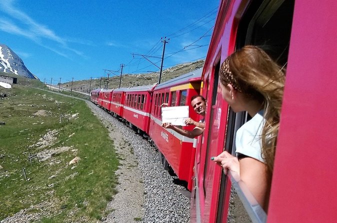 Treno rosso del Bernina, Alpi svizzere e St Moritz Da Milano