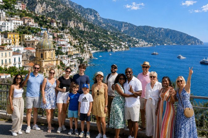 Escursione di un giorno a Positano, Pompei e Sorrento da Napoli/Salerno