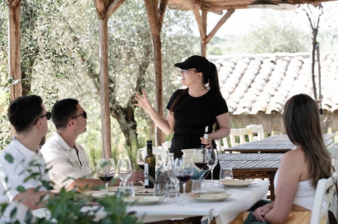 Tour della cantina e degustazione di vini con formaggio in un'azienda vinicola familiare