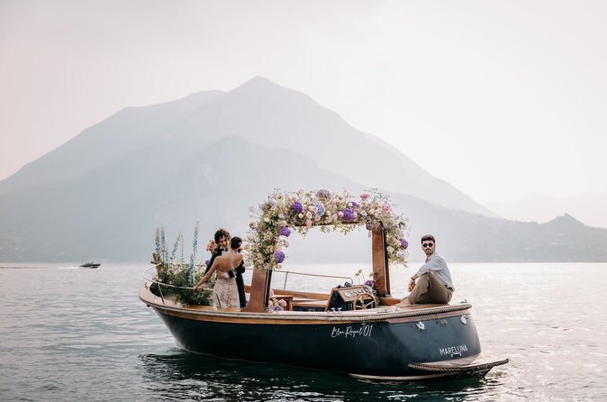 Tour privato in barca sul Lago di Como Barca di legno - Lezzeno / Bellagio