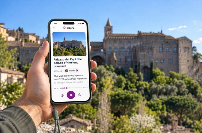 Tour a piedi autoguidato di Viterbo Città dei Papi Audio e Quiz