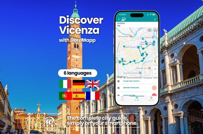 TOP Vicenza: Tour guidato privato con il tuo cellulare