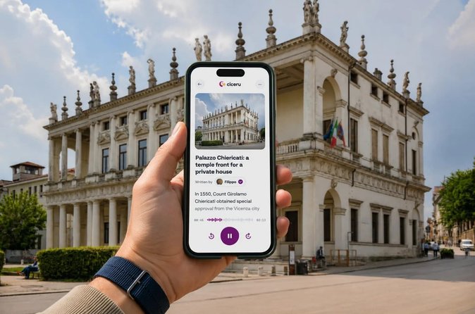 Tour a piedi autoguidato di Vicenza Palladio Audio e Quiz