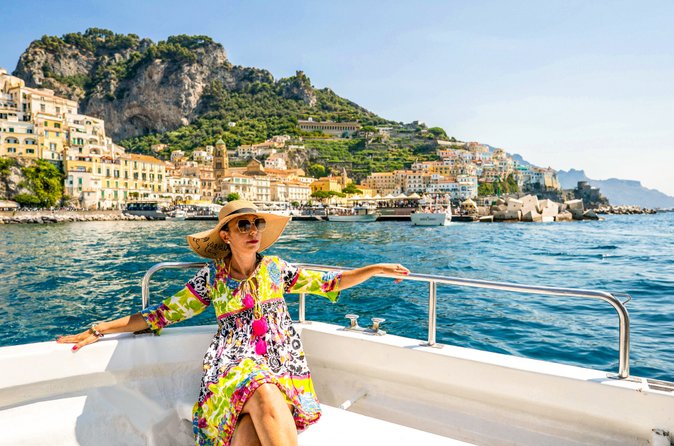 Da Amalfi: Tour in barca del fiordo di Costa e Furore con pausa bagno