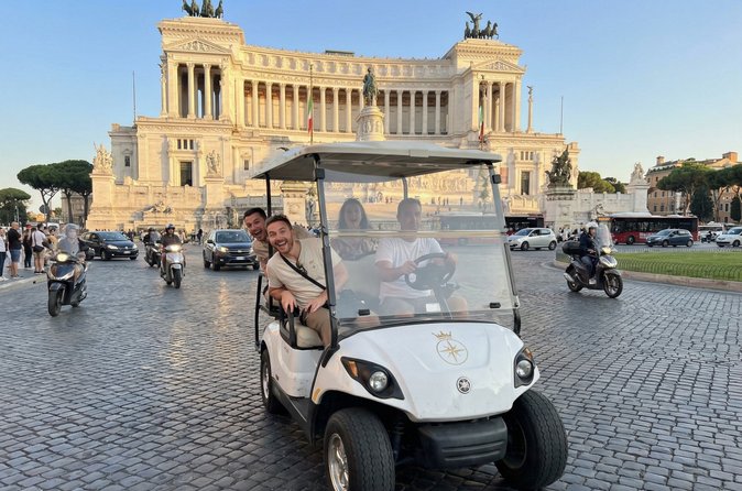 Roma 3H Tour Privato in Golf Cart con Pick Up e Drop Off Incluso