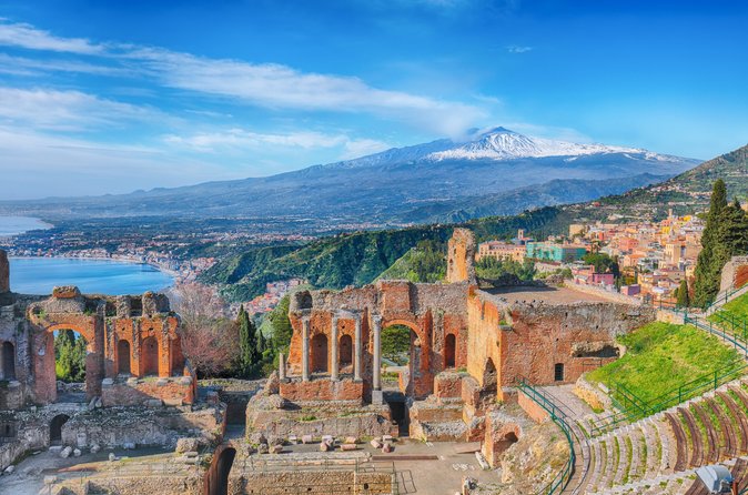 Tour di un giorno all'Etna e alla città di Taormina da Catania